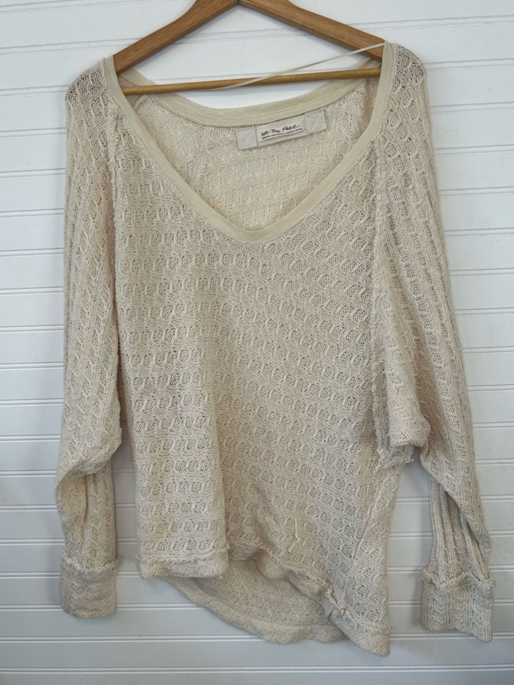 Free People Thien Hacci V Neck Sweater Size Medium - Picture 3 of 5
